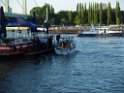 Motor Segelboot mit Motorschaden trieb gegen Alte Liebe bei Koeln Rodenkirchen P150